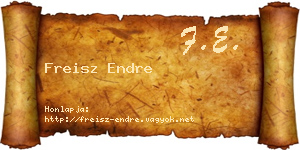 Freisz Endre névjegykártya